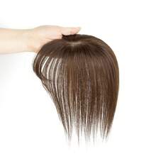 Hair Toppers For Women Real Human Hair, 360°3D Cover Toppers Hairpieces For Women With Thinning Crown Wispy Clip In Bangs Realistic Scalp Hairline  For Halloween And Christmas Parties Dinners Daily Life Travel Etc Suitable - S2 - 查看 4