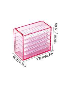 5-Layer Transparent Eyelash Storage Box, Small Eyelash Tray, Eyelash Collection Box - Multicolor - View 9
