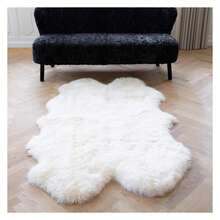 Real Sheepskin Rug 4x6 Ft | Sheepskin Rugs For Living Room And Sofa | Bedside Rugs For Bedrooms | Large Fluffy Rug Is Breathable & Heat-Regulating In Color White - Multicolor 851 - View 5
