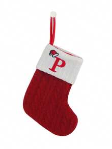 Knit Monogram Christmas Stockings,Christmas Stockings Small Xmas English Letters Hanging Stockings Christmas Socks Double Sided Fireplace Hanging Stockings For Christmas Party Decoration New Year Party Gift Favors Supplies,Personalized Initial Christmas Stocking, Family Holiday Xmas Party Decor Home Decor Christmas Decorations Room Decor Winter
