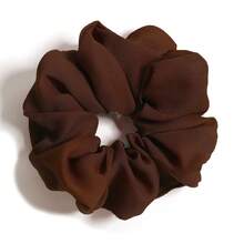 1条纯色休闲波西米亚风涤纶(特丽纶)发圈,四季皆宜,马来西亚/印尼女士头巾/发饰,发圈,马尾辫发绳,发圈,发饰,健身运动跑步装备橡皮筋,美容家居发饰 - 黑色 - 查看 20