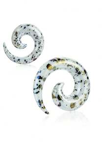 1 Coppia di Orecchini Plug/Dilatatori di Stile Punk Boho Y2K in Acrilico, Gioielli per il Corpo Unisex Adatti per Uso Quotidiano e Raduni