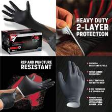 Steel Premium Industrial Nitrile Gloves, (Paquete de )(M (Paquete de 500) 500) - Tipo 5 - Ver 1