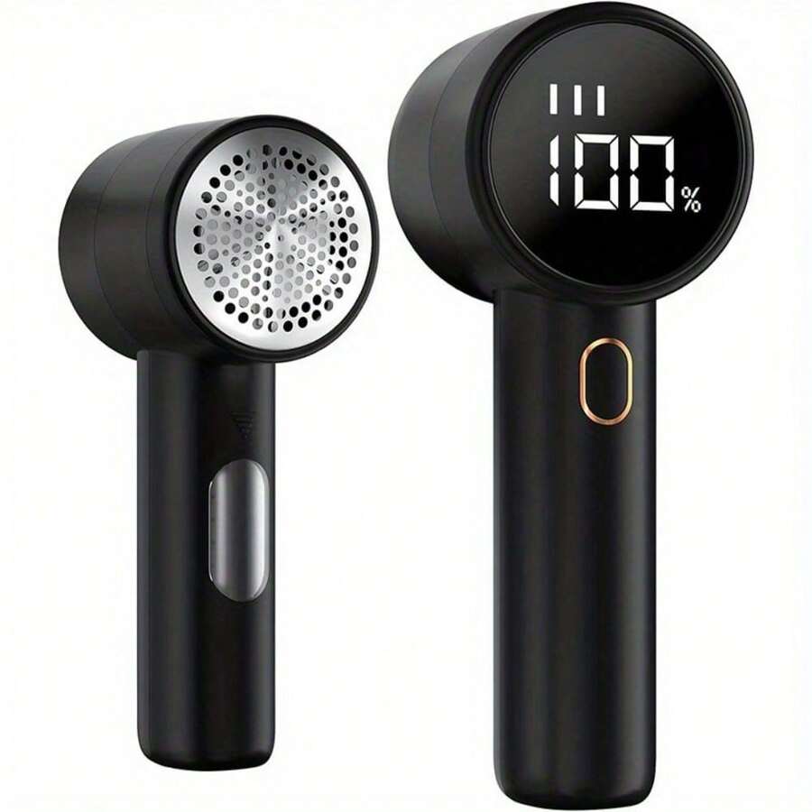 1个电动织物除毛器，便携式可充电毛衣除毛器，带数字显示屏，适用于衣物、床上用品、家具、地毯、沙发等的毛球修剪器 - 彩色 - 查看 1