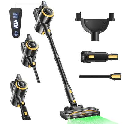  Lubluelu Cordless Battery Vacuum Cleaner 35kPa Strong Suction Power Handheld Vacuum Cleaner Cordless Vacuum Cleaner With Self-Standing NEW Stand-Free Pro Design Green Light Makes Dust More Visible 50 Minutes Long Runtime P3