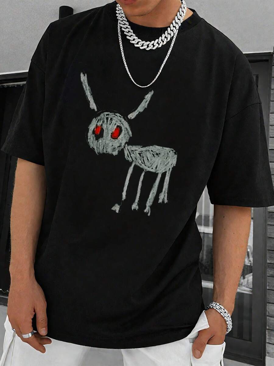 Men's Graphic T-Shirt,For All The Dogs Tracklist 23 Songs Fan Gifts Classic T-Shirt - Black - View 1
