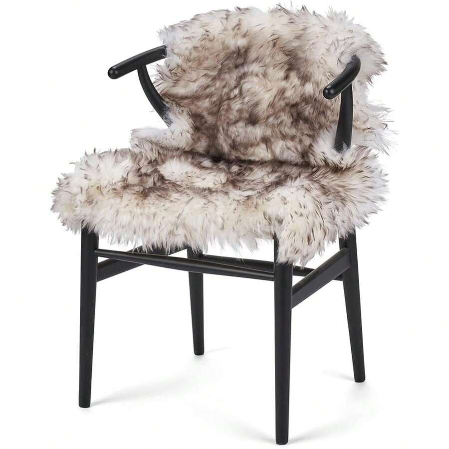 Sheepskin Long Hair 2x3 Ft | Bedside Rugs For Bedrooms, Sofa, Chair Or The Dining Table | Each Sheepskin Rug Isand Created By Nature | Small Fluffy Rug In Color Snow Peak - Multicolor 849 - View 1