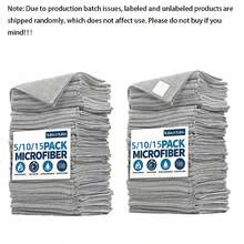 10 块装黑灰色清洁布厚抹布厨房洗碗洗锅布毛巾清洁工具、厨房、浴室、家居、家居用品供应商（质量保证） - 黑色 - 查看 10