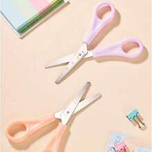 1 chiếc thước kẻ nhiều màu sắc có vạch chia, kéo văn phòng, kéo học sinh tự làm thủ công, thước kẻ đầu tròn dùng trong gia đình, quà tặng sinh nhật, quà năm mới. - Nhiều màu - Xem 4