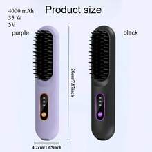 RAF Digital Temperature LCD Display, Portable Negative Ion Electric Hair Straightener Brush, Straightening & Curling Styling Tool, Multi-Function Hair Straightener, Suitable For Outdoor Travel, Home Use And Student Dorms, Gift For Girls - Multicolor 1 - View 5