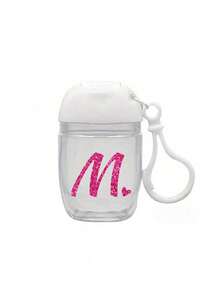 Rose Red Gold Letter Love A-Z Creative Printing Pattern, Transparent Hand Sanitizer Empty Bottle, Travel, Bracket Hook White Flip, Reusable Lid, Portable Empty Bottle Can Be Refilled, Cosmetics Container, Suitable For Liquid Lotion, Travel, Family Storage, Outdoor Travel, Is A Thoughtful Gift For Family And Friends, Graduation Gift, Mother's Day Gift, Anniversary Gift.