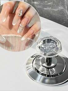 1个卡通花卉造型马桶冲水把手，花朵造型马桶冲水按钮，马桶水箱按钮，花朵造型马桶搋子，马桶冲水按钮按压工具，创意花朵抽屉柜拉手 - 轻松按压，时尚浴室配件，增添优雅氛围，适合长指甲设计