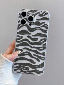 1pc Fashionable Creative Full-Screen Christmas Reindeer, Snowflake, Gingerbread Man Pattern Transparent Shockproof Phone Case Compatible With IPhone XS/XS Max/XR/11/12/13/14/14 Plus/15/15 Plus/16/16 Plus/7/8 Plus/17/17 Pro And Other Models - Multicolor - View 1