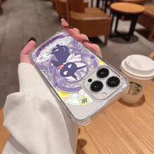 Anime Phone Case For IPhone 17 16 15 14 13 12 11 Pro Max Mini XR XS X 7 65 Plus, Square, Shockproof, Transparent, Magnetic, Soft TPU Back Cover - 無色 - 查看 3