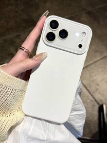 1个高级水晶玻璃镜头保护壳，简约优雅，配有独立电镀银色音量键，适用于 17 Pro Max / 15 Pro Max / 16 Pro Max，适合工作、学习、旅行和日常佩戴。 - 白色 - 查看 2