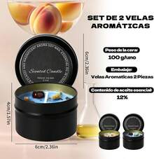 Glitzcharm Velas Aromaticas 2 Piezas Cera de Soja 100 Pura Juego de Velas Aromáticas de Flores Secas Alivio Del Estrés y Relajación Regalo para San Valentín,Cumpleaños(Azul+Verde) - Rojo + Rosa - Ver 4
