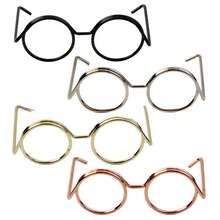 10pcs Mini Glasses Frame, Suitable For Dolls - Metal Glasses, Can Be Used For DIY Crafts And Photography, Diverse Colors, Ideal For Handicrafts, Creative Decorations, Phone Case Decorations, And Christmas Decorations. - Multicolor - View 5