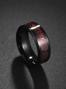 1pc Men's Fashionable Vintage Stainless Steel Gear Ring - Multicolor - View 5