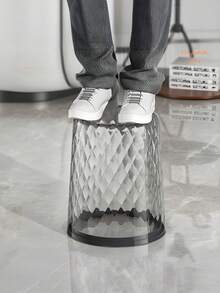 Transparent Waste Bin Set, Large Size For Home Use, Living Room PET Waste Bin With Luxury Transparent Finish - Generous Capacity, Versatile For Home, Office And Bathroom - Multicolor - View 4