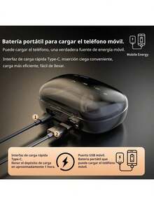 Y99 Clip-On auriculares inalámbricos deportivos Bluetooth 5.2 Control táctil impermeable con micrófono pantalla LED adecuada para - Rosa - Ver 3