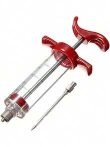 1pc Kitchen Seasoning Syringe - 紅色 - 查看 7