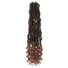 10-36 Inch Goddess New Faux Locs Crochet Hair 7 Packs Pre-Looped Long Soft Locs Crochet Braids Hair With Curly Ends Natural Black Synthetic Nu Locs Braiding Hair For Women - Multicolor - View 18