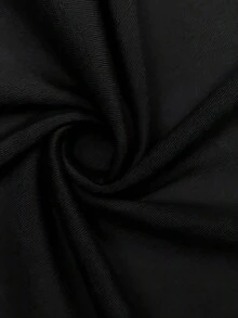 女式棉质长袖T恤，黑色，百搭修身，秋冬内衣 - 黑色 - 查看 3