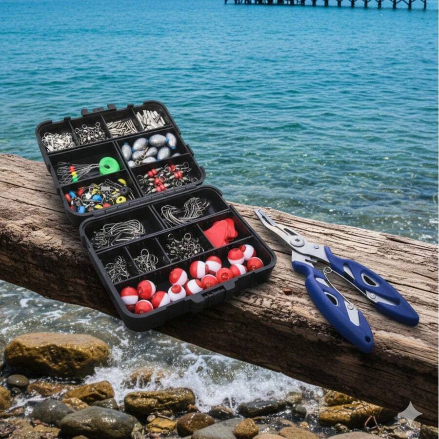 264pcs Ultimate Lure Fishing Tackle Set - Complete Kit With Crank Hooks, Swivels, Sinkers & Various Accessories For Anglers Fishing Gear