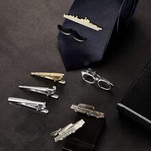 8 pinzas para modelar para hombres, color plateado, dorado, negro, gris, para coches, anteojos de buque de , barba, paraguas, corbata, para béisbol, adecuado para regalos de día - 1 - Ver 4