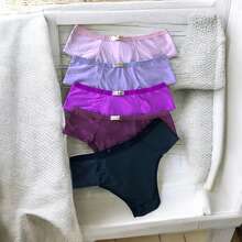 KIT OF 3 COMFORTABLE DOUBLE BRIDGE PANTIES - Multicolor - View 4