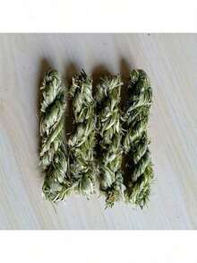 2/3pcs Handmade Woven Seagrass Chew Toys, Natural Grass Ropes For Rabbits, Hamsters And Other Small Pets - Pet Chew Toys, Promote Good Dental Health And Digestion