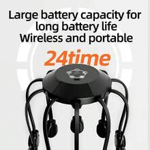 Intelligent Electric Octopus Head Massager Soul Extraction,Scalp Massage And Relaxation Tool,Eight Claw Massager USB Charging Electric Head Massager - Black - View 8