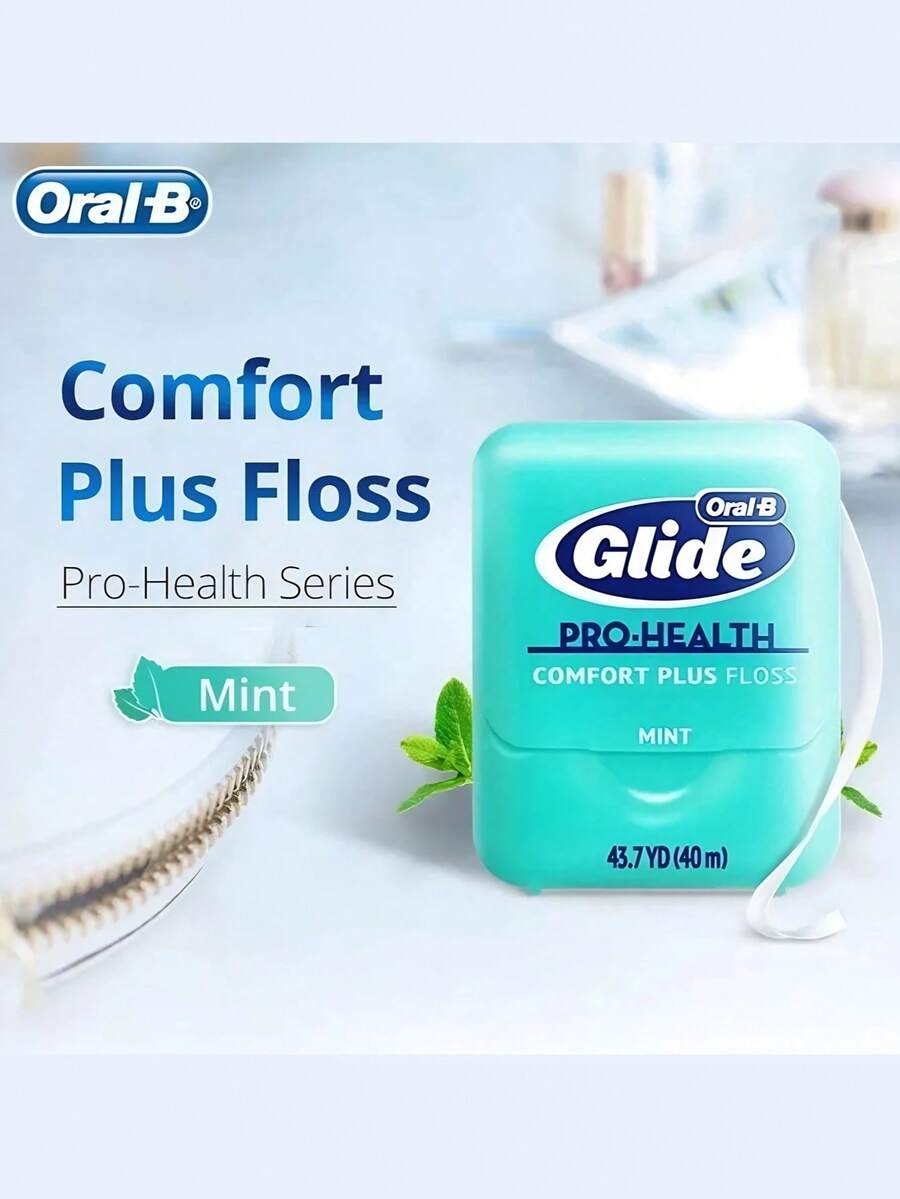 Oral B Mint Floss Satin Tape Super Floss Pro Expert Premium 3D Floss 40M - Multicolor - View 1