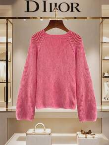 Women's Multi-Color Striped Plus Size Top, Round-Neck Long-Sleeve Sweater, Casual And Fashionable For Street Wear, Suitable For All Seasons And Highly Popular, Office Outfits For Women, Women's Outwear For Outings