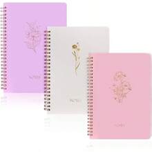 4 Pieces con Pasta Dura, Cuaderno en Espiral, Cuaderno de Notas con 320 Hojas de Raya, 4 colores para Suministros Escolares de Oficina, Agenda Personal, Cuaderno - mezcla de colores - Ver 2