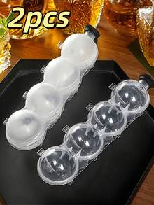 1/2个DIY冰球制作器，懒人造型冰球制作器，可制作4个透明圆形冰球 - 彩色 - 查看 11