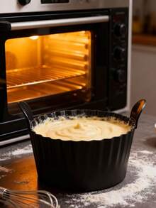 1 pieza/2 piezas/4 piezas/6 piezas Moldes de silicona negra para freír al aire - Moldes redondos antiadherentes para magdalenas y tartas con diseño de textura acanalada para pasteles, tartas de huevo, magdalenas - Accesorios de cocina duraderos para una cocción uniforme y fácil desmoldado, preparación de pasteles | Utensilios de cocina modernos | Material fácil de limpiar, accesorios de horneado