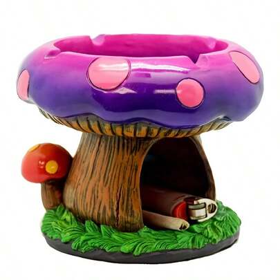 Whimsical Mushroom Secret  & Ashtray - Hidden Compartment Organizer For Desk, Unique Gifts For Men, Dad, Boyfriend Who Has Everything
