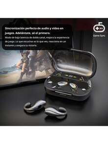 Y99 Clip-On auriculares inalámbricos deportivos Bluetooth 5.2 Control táctil impermeable con micrófono pantalla LED adecuada para - Rosa - Ver 4