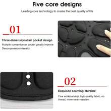 - Juego de Acolchado Universal para Casco de Motocicleta, Proteccin para la Cabeza de 360, Bolsillo de Aire 3D, Almohadilla para Casco con Absorcin de Impactos, A - inicial - Ver 7