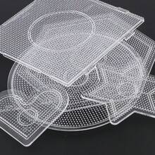 Set de cuentas Perler de 2.6 mm para manualidades creativas, incluye plantillas de cuentas transparentes en varias formas, pinzas de plástico verde, tarjetas de patrones y herramientas accesorias, kit educativo de manualidades con cuentas Perler