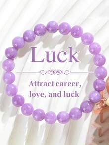 Lila Kristall Armband lindert positive Emotionen, bringt Glück und Schutz, Heilarmband als inspirierendes Ermutigungsgeschenk für Feste und den täglichen Gebrauch