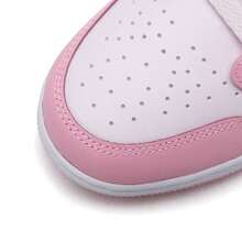 Nike Teens' Sports Shoes, AJ1 Patchwork Colorblock Sneakers, Retro Classic Air Cushion Sports Skateboard Shoes, 553560-614 - White/Pearl Powder/Medium Soft Powder - View 8