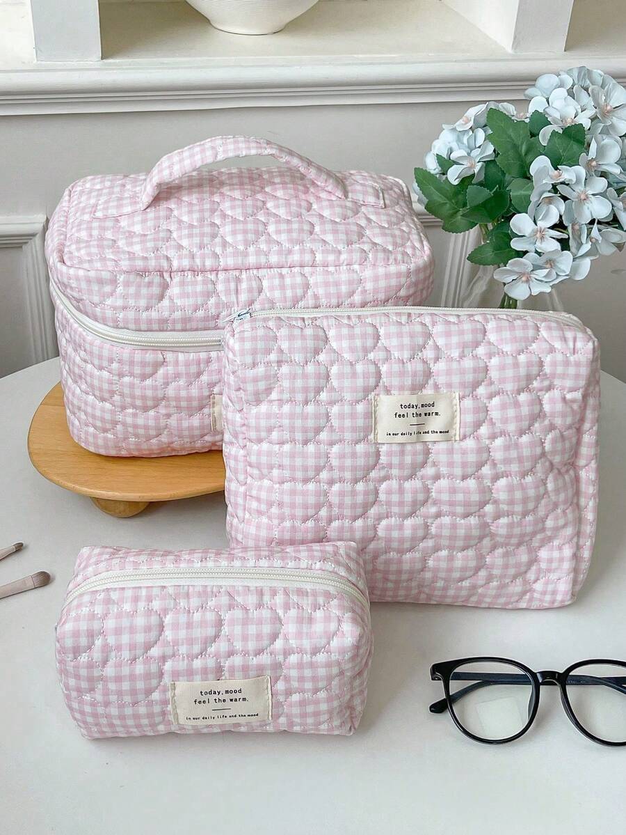 1件/套 格子图案可爱化妆包套装 便携旅行化妆包 化妆品收纳包 首饰收纳包 多功能收纳包 女士手拿包 带拉链封口 可收纳化妆品、刷子、护肤品、手机、零钱、小物件 化妆包 护肤包 家居装饰 伴娘礼物 妈妈礼物 生日礼物 教师礼物 送朋友的礼物 返校礼物 旅行必备 邮轮必备 宿舍必备 房间装饰 - 彩色 - 查看 1