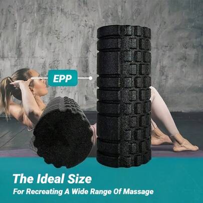 1-Piece Fitness Foam Roller, EPP Yoga Massage Wheel, High-Density Body Massager For Back, Feet, Thighs, Suitable For Home Gym, Yoga, Pilates, And Post-Exercise Recovery - Relaxation And Tendon Flexibility, Manual Operation, Exercise Equipment | EPP Foam Roller, Sports Accessory, Fashionable Sports Equipment, Ergonomic Design, Ideal For Fitness And Yoga Enthusiasts