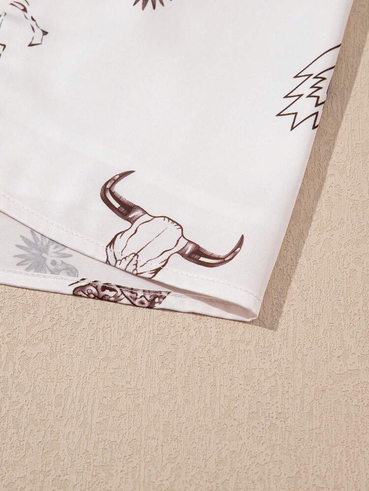 Acelitt Falda ajustado de satén de talla grande para mujer con estampado de mustang occidental, para todas las temporadas - Albaricoque - Añade 8