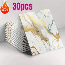 50pcs Marble Self-Adhesive Wall Tiles With Self-Adhesive Backing. Waterproof And Moisture-Proof Home Decor Stickers. Peel And Stick Application, Easy To Clean And Cut. Perfect For Bathroom, Living Room, Kitchen, And Bedroom Renovation. Wallpaper Wall Paper Wall Stickers Wall Decor Room Decor Bedroom Decor