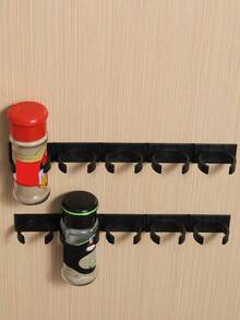 20 pezzi - Supporto organizzatore per barattoli di spezie per scaffale delle spezie da cucina, rastrelliera per barattoli di condimenti senza fori, molletta portaspezie, scaffale da parete, rastrelliera per barattoli di condimenti, molletta adesiva, accessori da cucina, negozi al dettaglio, boutique, supermercati, piccoli utensili da cucina