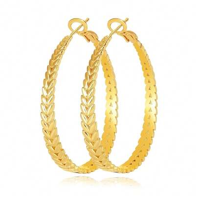 Silver Hoop Earrings For Women Hypoallergenic 925 Sterling Silver Post Hoop Earrings Lightweight Thick Large Silver Hoop Earrings 30/40/50MM{Inchcolor_nameinch:InchGold-50MMinch}