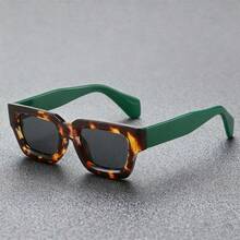 Retro Small Frame Square Marble Patterned Korean Style Glasses, PC (Polycarbonate), All Season - Multicolor - View 13